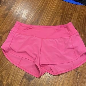 Sonic pink lululemon shorts size 4 2.5”